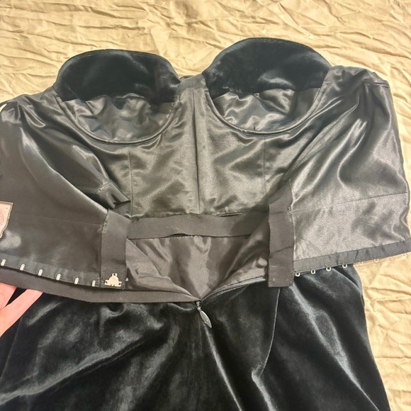 Juicy Couture Strapless Dress with Built-In Corset in Black - Picture 4 of 14